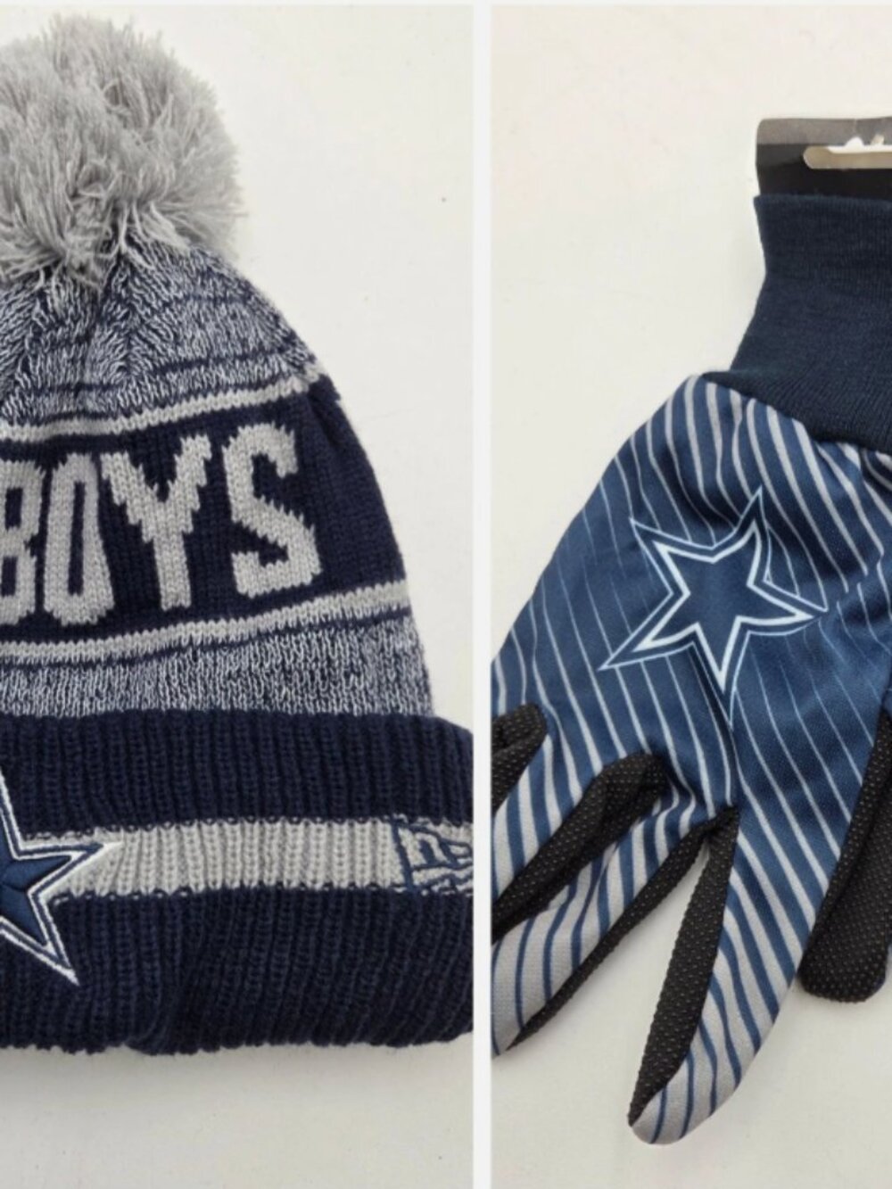 NFL Dallas Cowboys Fan Apparel Lot Or 2 Winter Hat And Gloves